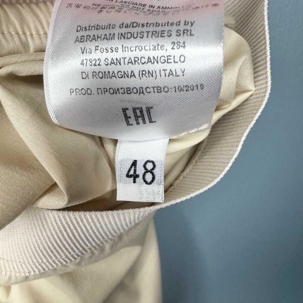 NWT Liviana Conti Elastic Waist Cropped Cotton Pant | Italy Size 48/US Size 10 - Picture 5 of 7